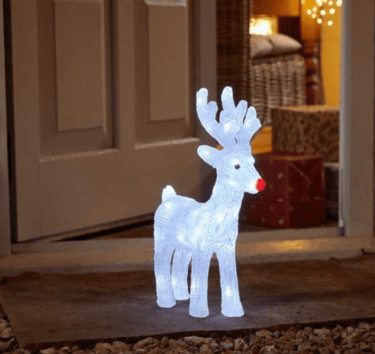 LED Inlit Stag Acrylic Christmas Decoration