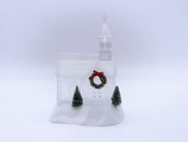 Christmas LED Church Village Scene Snowglobe Decoration
