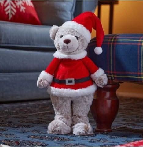 Christmas Santa Teddy Decoration Large Soft Plush