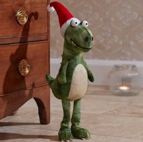 Christmas Dinosaur Large Decoration Soft Plush Green