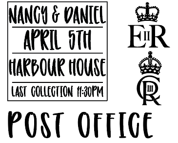 Personalised DIY Post Box Vinyl For Wedding - Vinyl Only - No Post Box Is Included