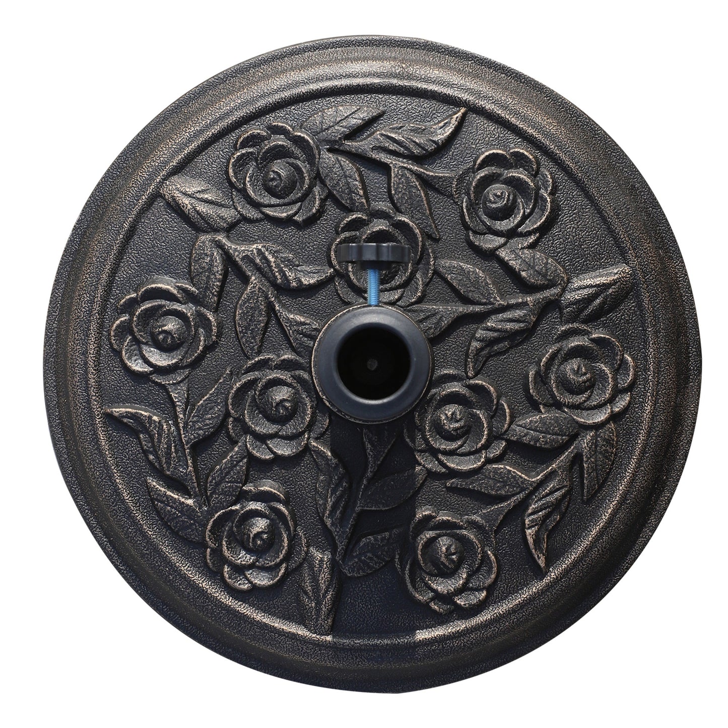 Outsunny 9kg Garden Parasol Base, Round Resin Sun Umbrella Base, Bronze