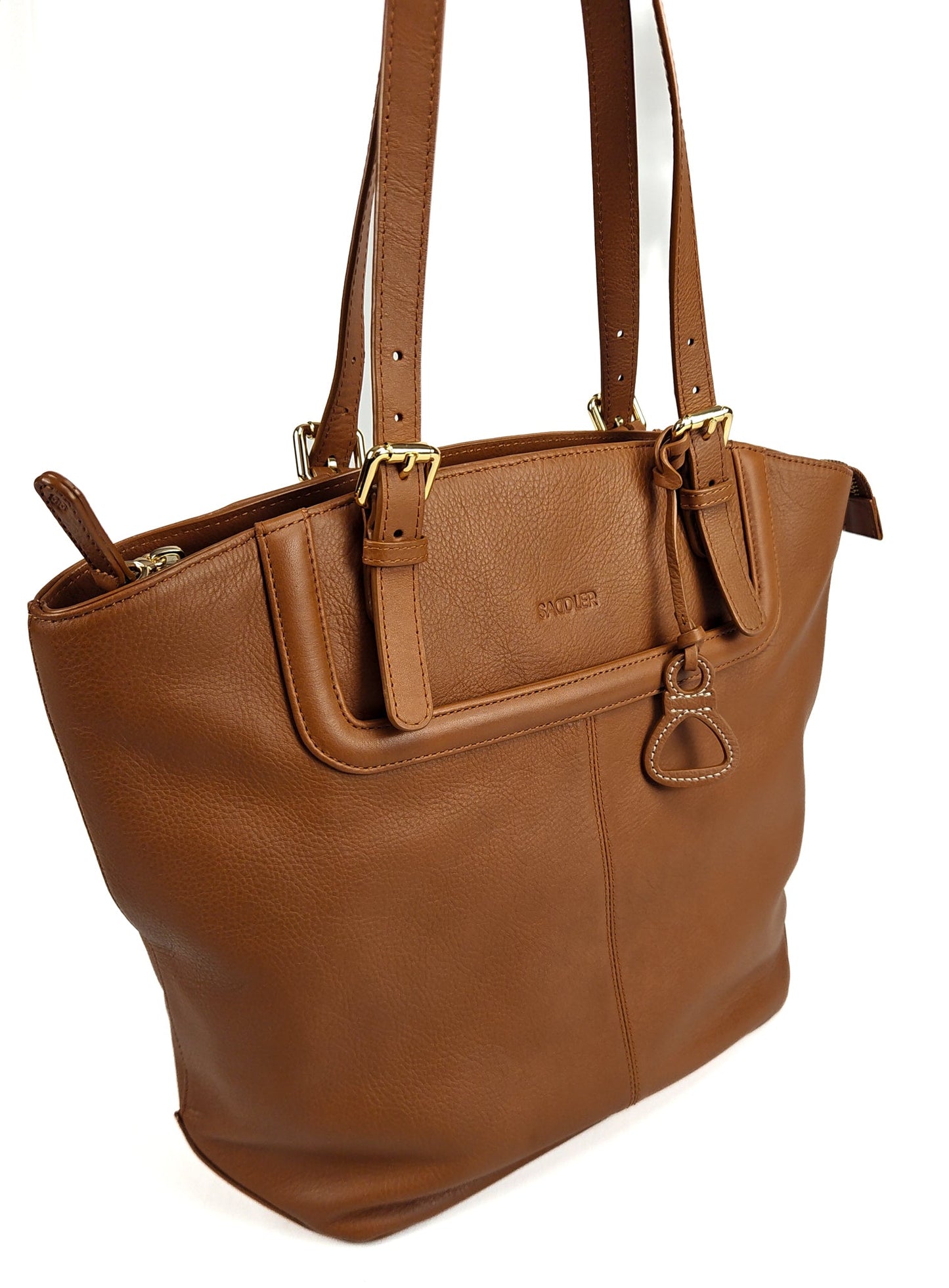 Sienna Zip Top Tote Shopper Bag for Women - Handmade by Saddler
