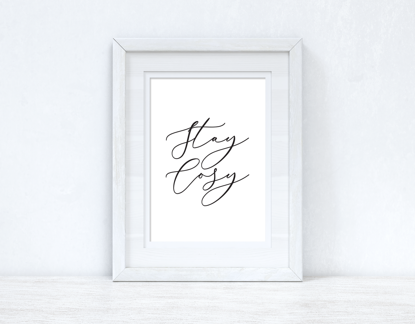 Stay Cosy Calligraphy New Autumn Seasonal Wall Home Decor Print