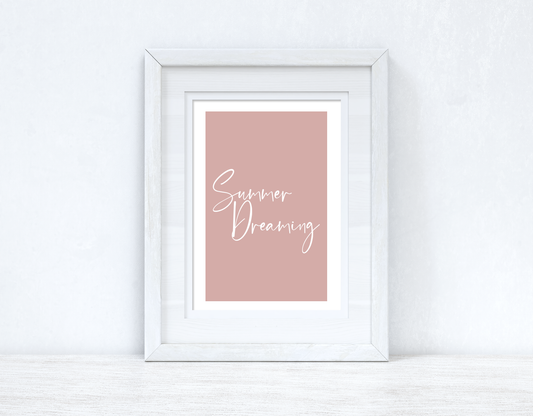 Summer Dreaming Nude Pink Summer Seasonal Wall Home Decor Print