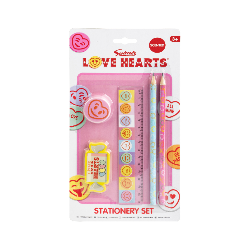 Swizzels Love Hearts Scented 5 Piece Stationery Set