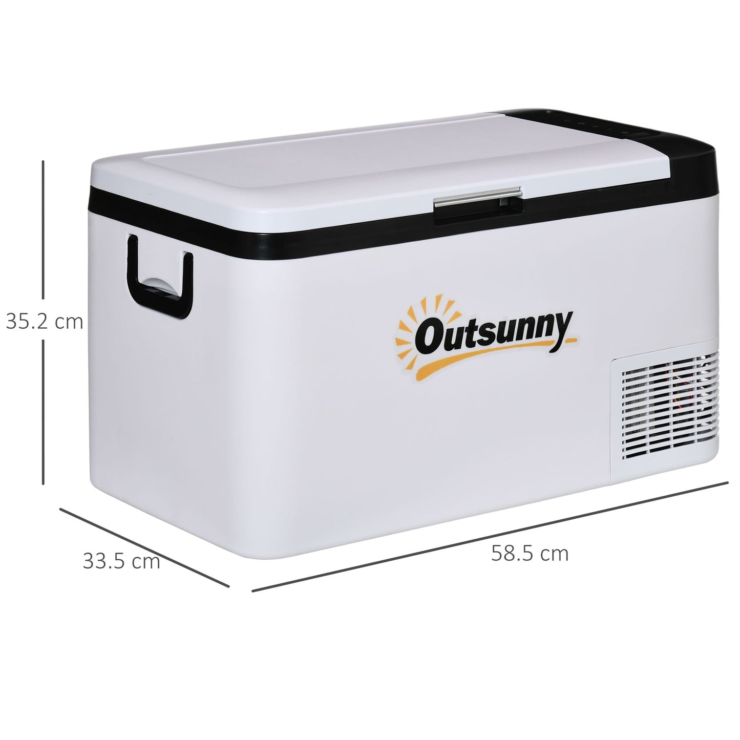 12V Car Refrigerator w/ LED Light & Foldable Handles