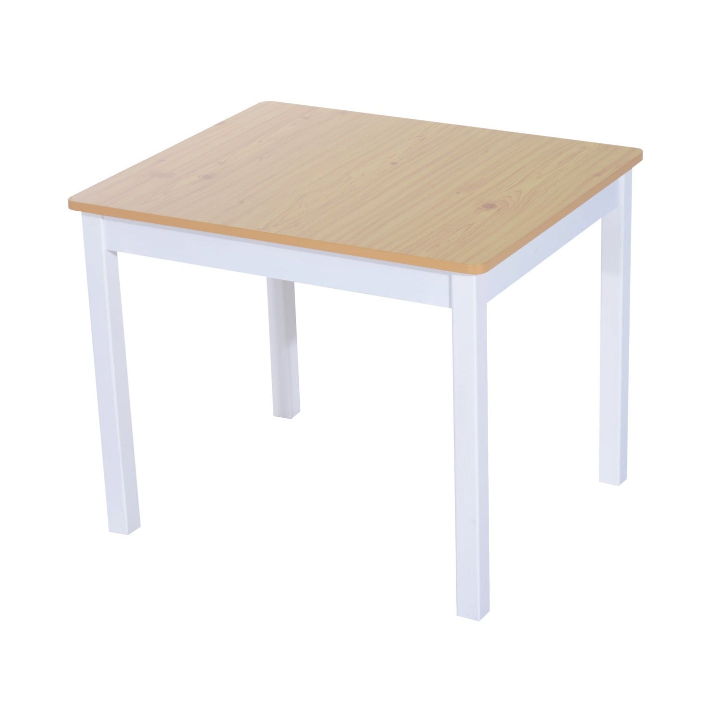 4-Piece Kids Table And Chair Set With 2 Wooden Chairs