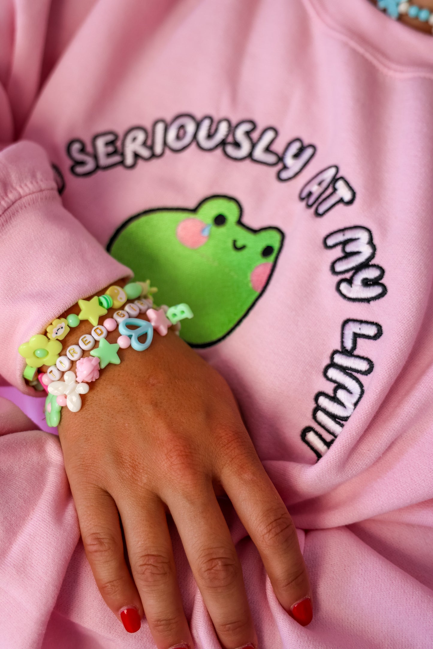 I’m Seriously At My Limit embroidered crewneck sweatshirt
