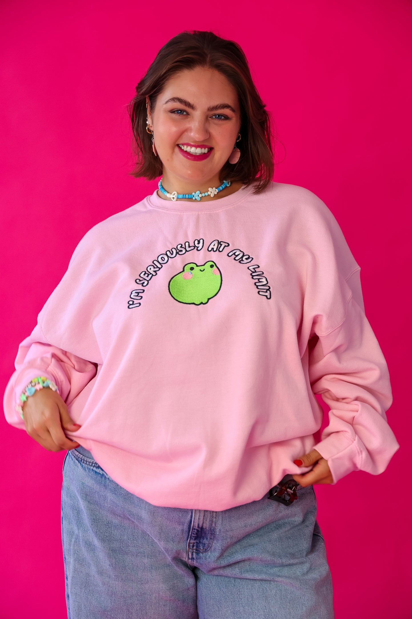 I’m Seriously At My Limit embroidered crewneck sweatshirt