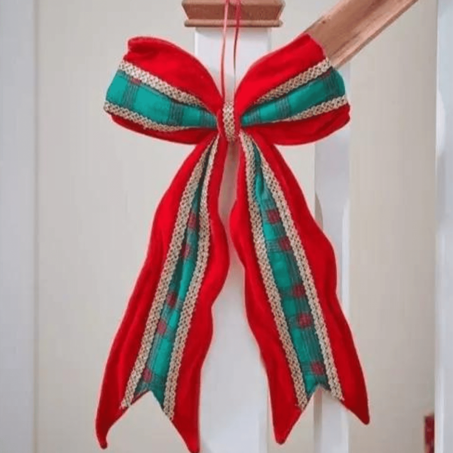 Christmas Red Bow Door Decoration