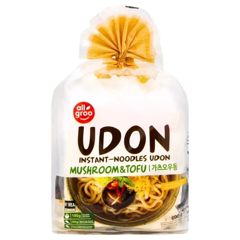ALLGROO Instant Udon Mushroom & Tofu 690g