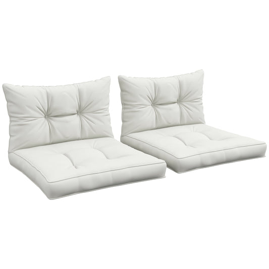 Outsunny 2pc Outdoor Seat Cushion for Patio Furniture, Charcoal Grey