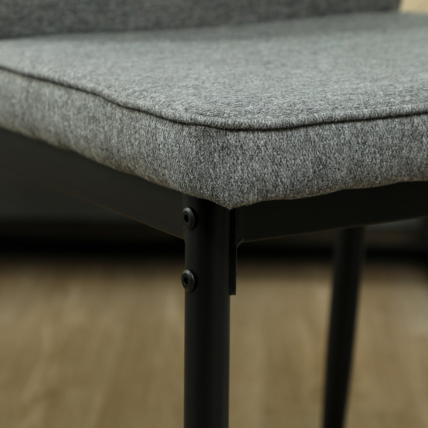 HOMCOM Set of 2 Dining Chairs with Curved Back Padded Seat for Kitchen