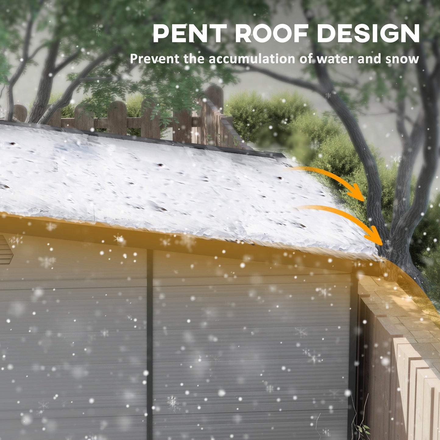 Outsunny 6 x 6ft Plastic Garden Shed with Windows and Air Vents