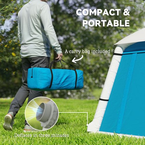 Outsunny Inflatable Camping Tent, Easy Setup 2 Man Tent