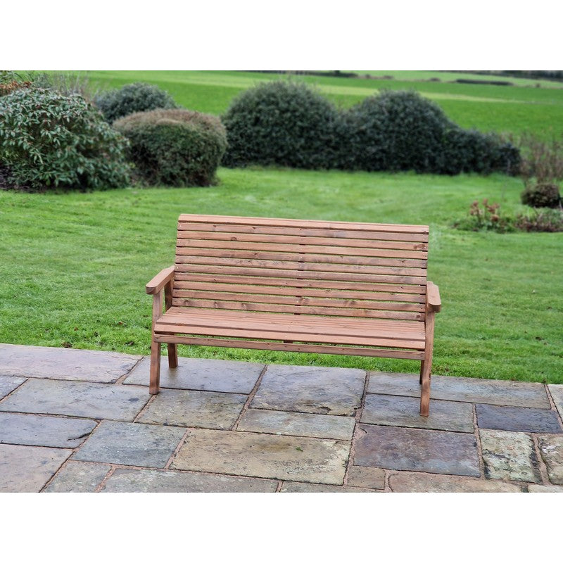 Swedish Redwood Garden Bench by Croft - 3 Seats