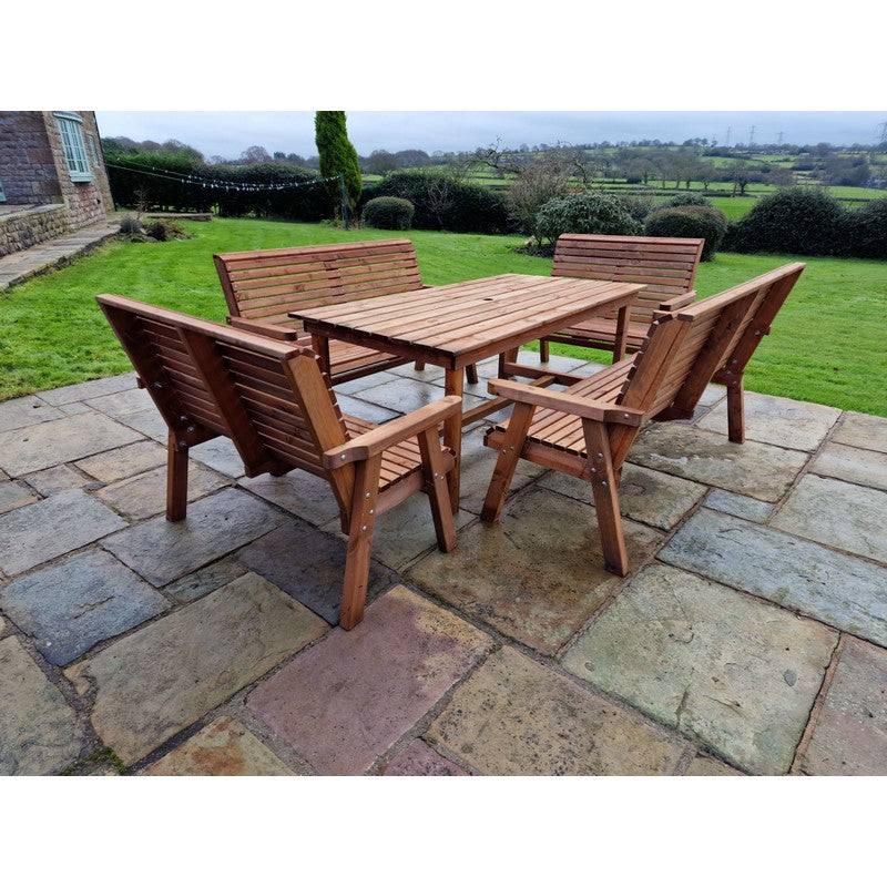 Swedish Redwood Garden Furniture Set by Croft - 10 Seats