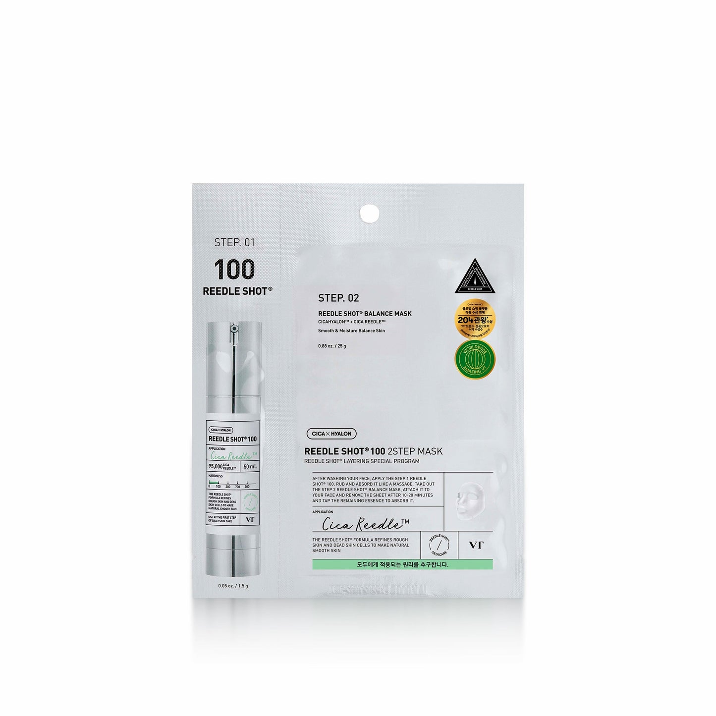 VT - Cosmetics Mild Reedle Shot 100 2-Step Mask - 1pc