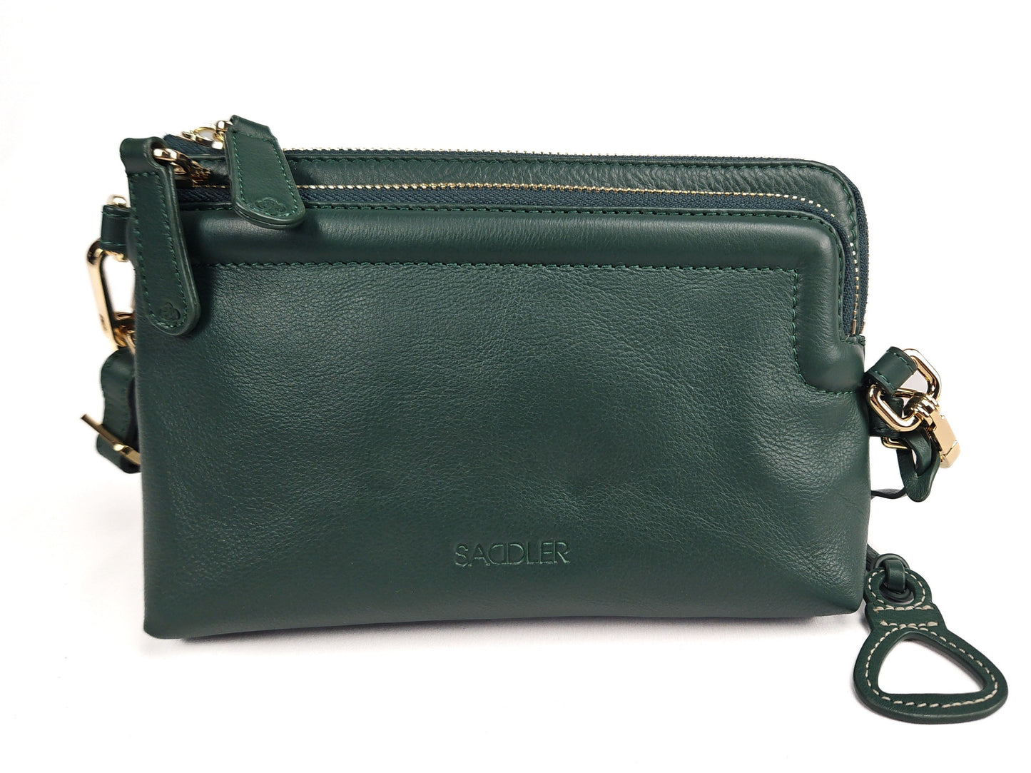 Heather Leather Clutch & Crossbody Bag - Handmade by Saddler  – Versatile & Compact
