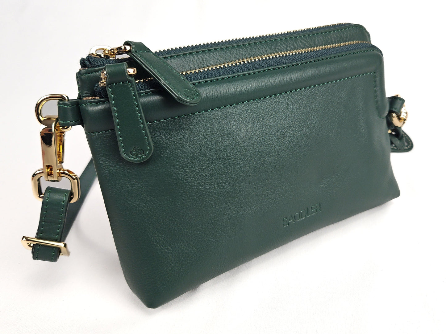 Heather Leather Clutch & Crossbody Bag - Handmade by Saddler  – Versatile & Compact