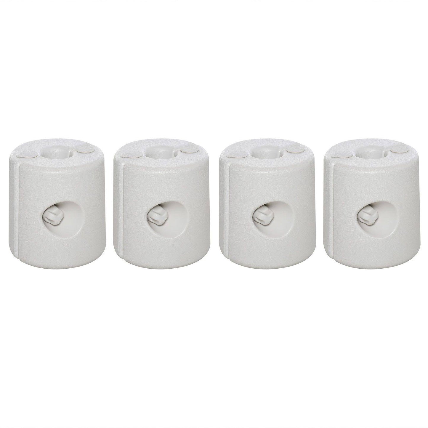 4-Piece Canopy Tent Weight Rapid Clip Gazebo Feet Fill with Water or Sand White