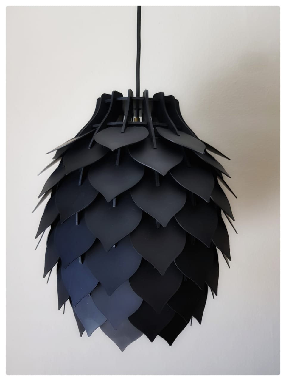 Protea Satin Black Pendant L