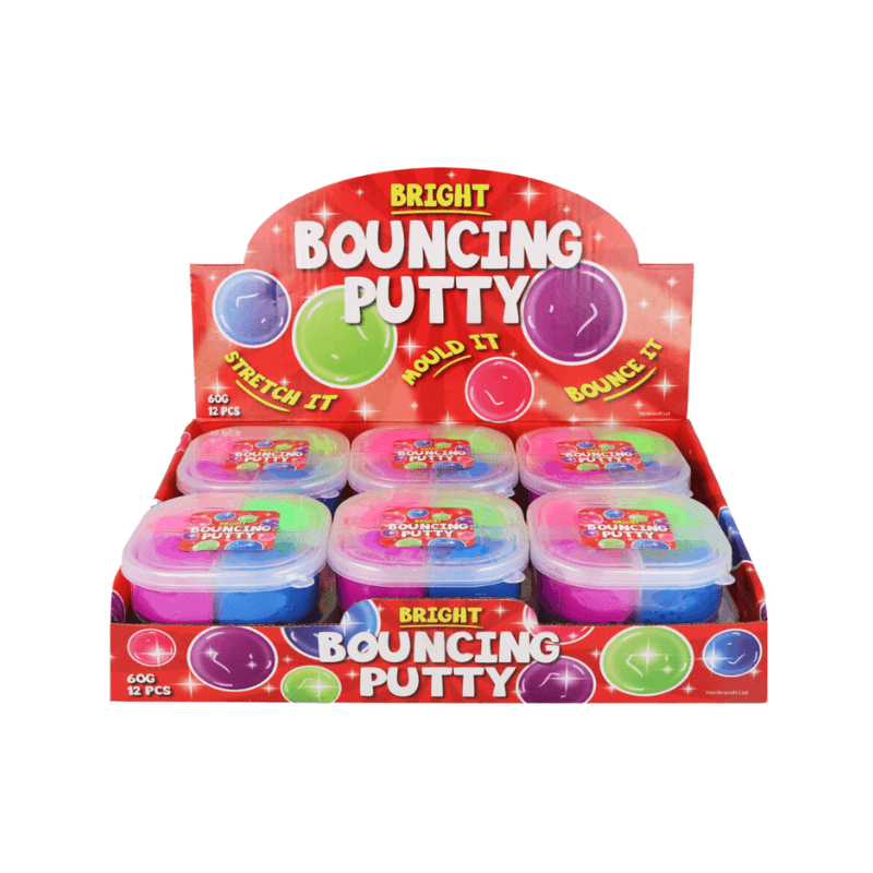 Wholesale 4 In 1 Multicoloured Bouncing Putty Tub - (CDU of 12)
