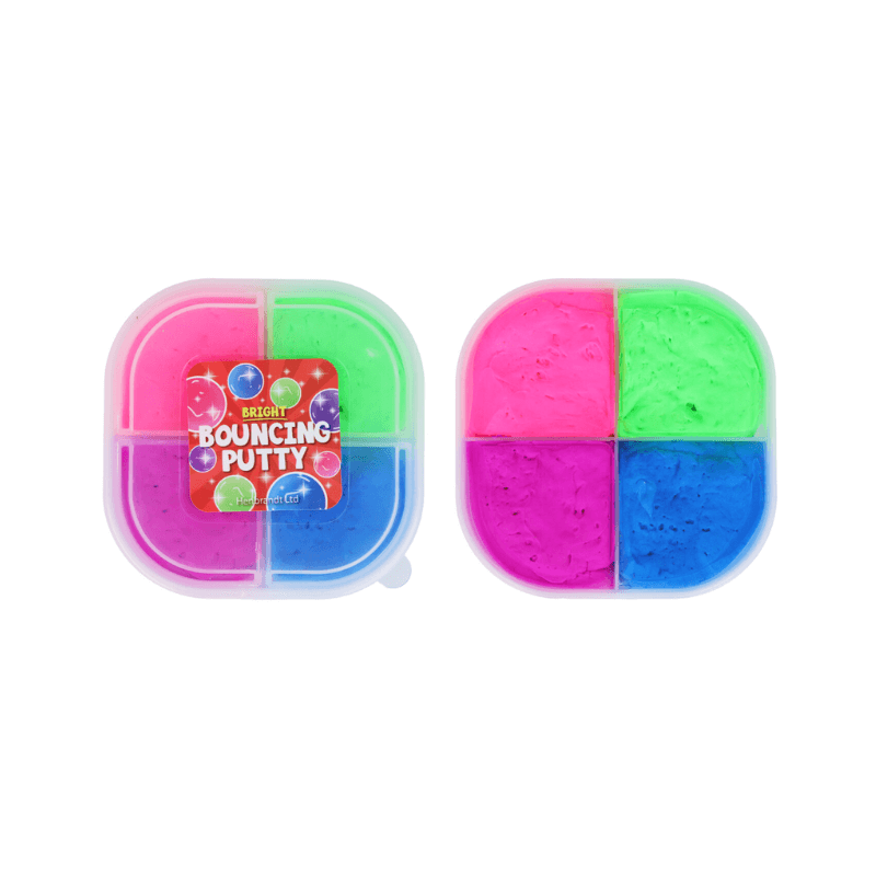 Wholesale 4 In 1 Multicoloured Bouncing Putty Tub - (CDU of 12)