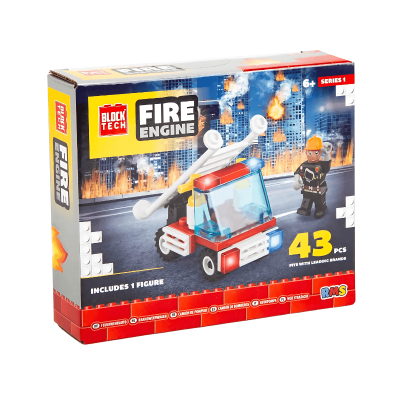 Wholesale Block Tech Fire Engine Set - (Case of 12)