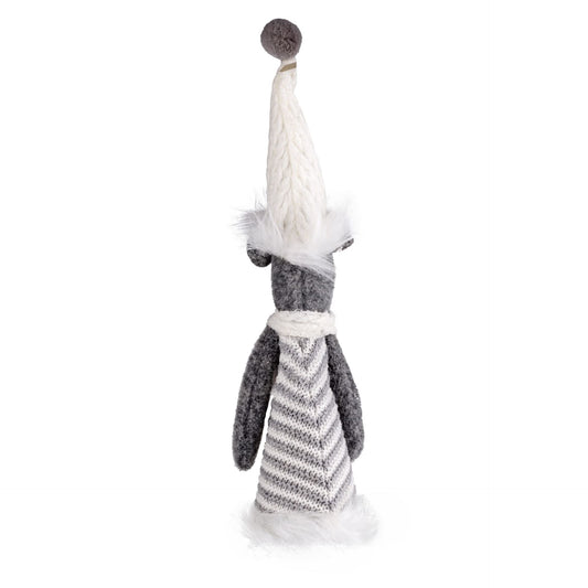 Silver Mouse w/Dangly Legs Striped Xmas Ornament