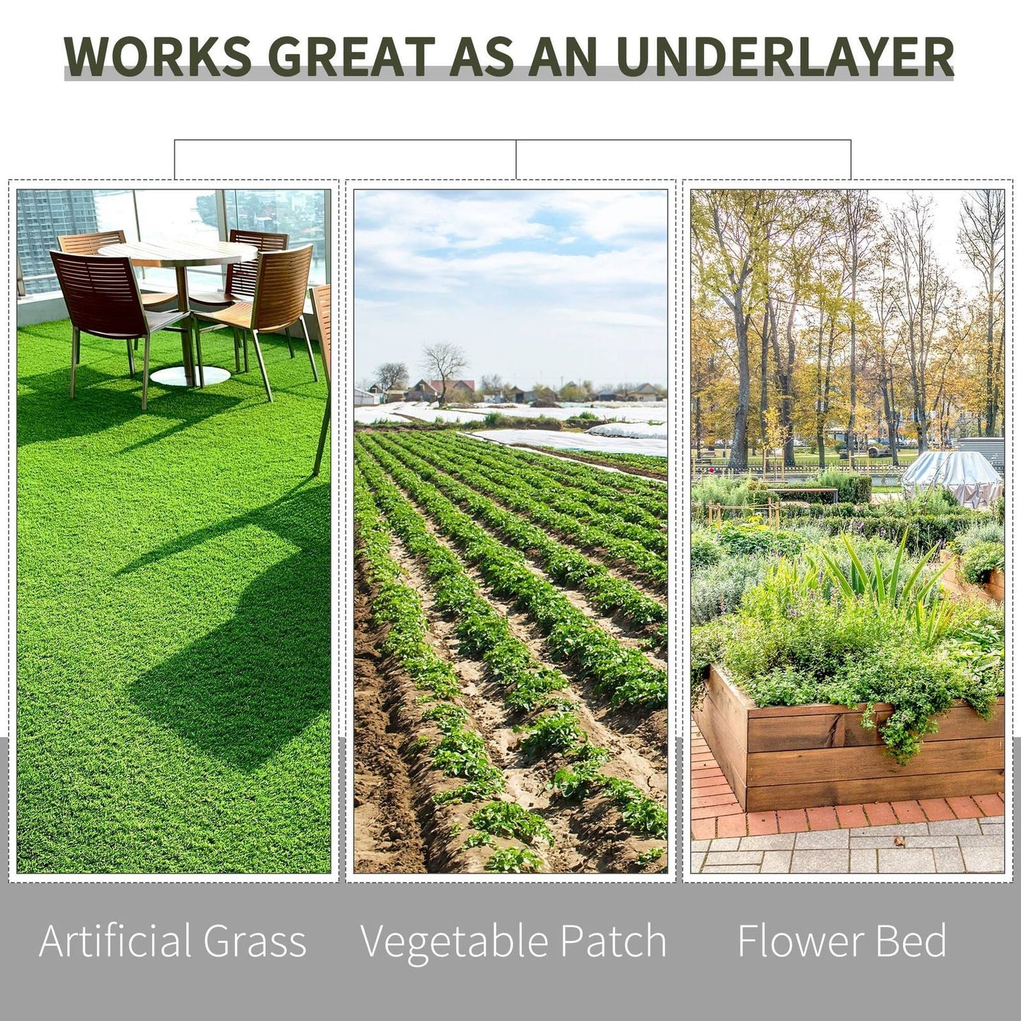 1x50m Weed Barrier Landscape Fabric Durable Convenient Design