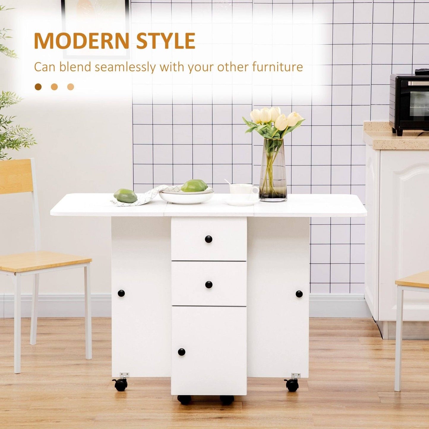 Folding Dining Table for 4-6