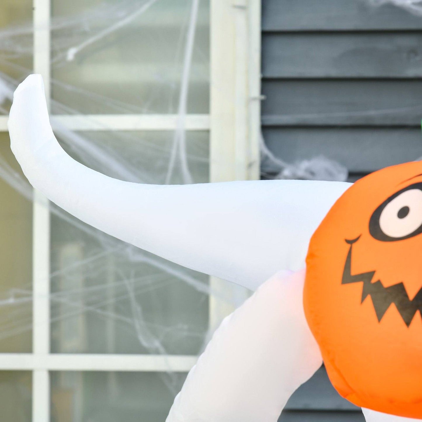 Inflatable Halloween Floating Ghost Pumpkin Outdoor Decoration w/ LED Lights 6FT