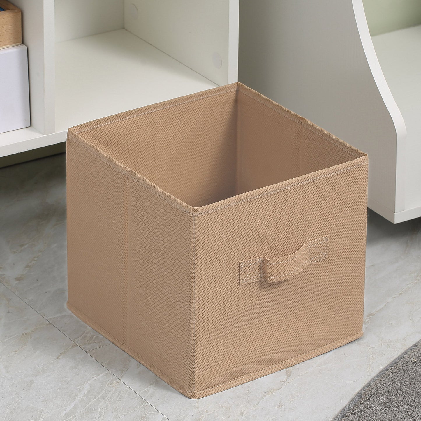 HOMCOM Freestanding 6 Cube Storage Cabinet Unit Bookcase w/ 3 Drawer White