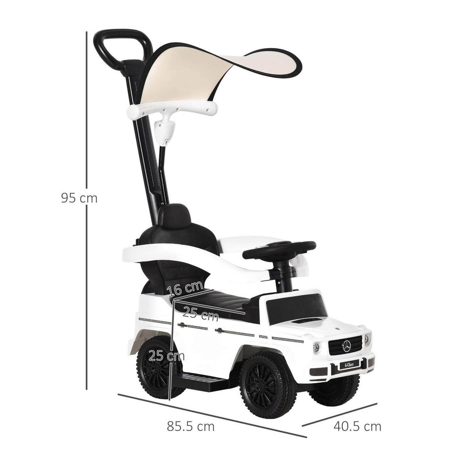 3 in 1 Kids Children Ride on Push Car Toddler Sliding Car G350 Licensed Walker Foot to Floor Slider Push-Along with Horn Steering Wheel NO POWER Manual