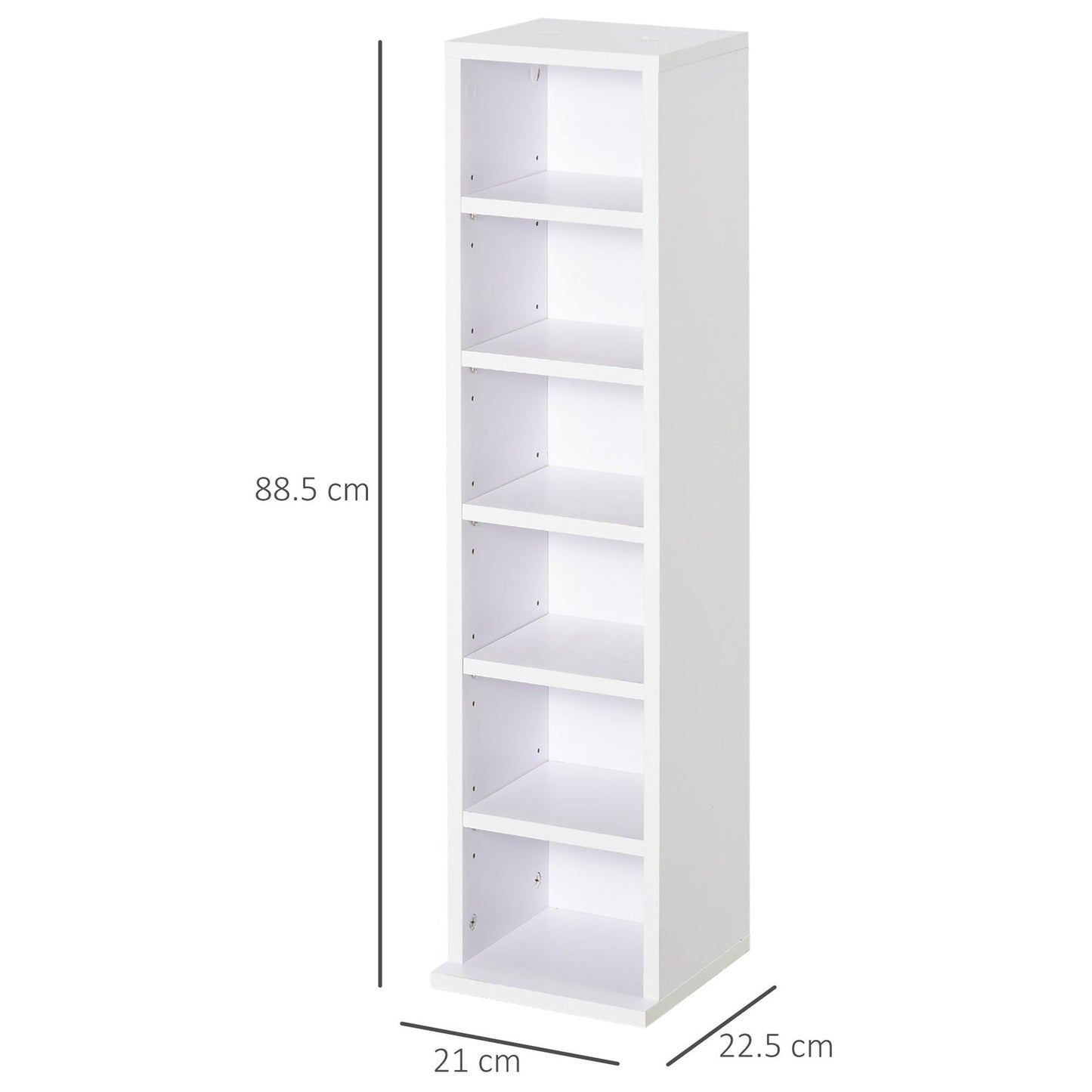 204 Cd Media Display Shelf Unit Set Of 2 Blu-Ray Tower Rack W/ Adjustable Shelves Bookcase Storage Organiser