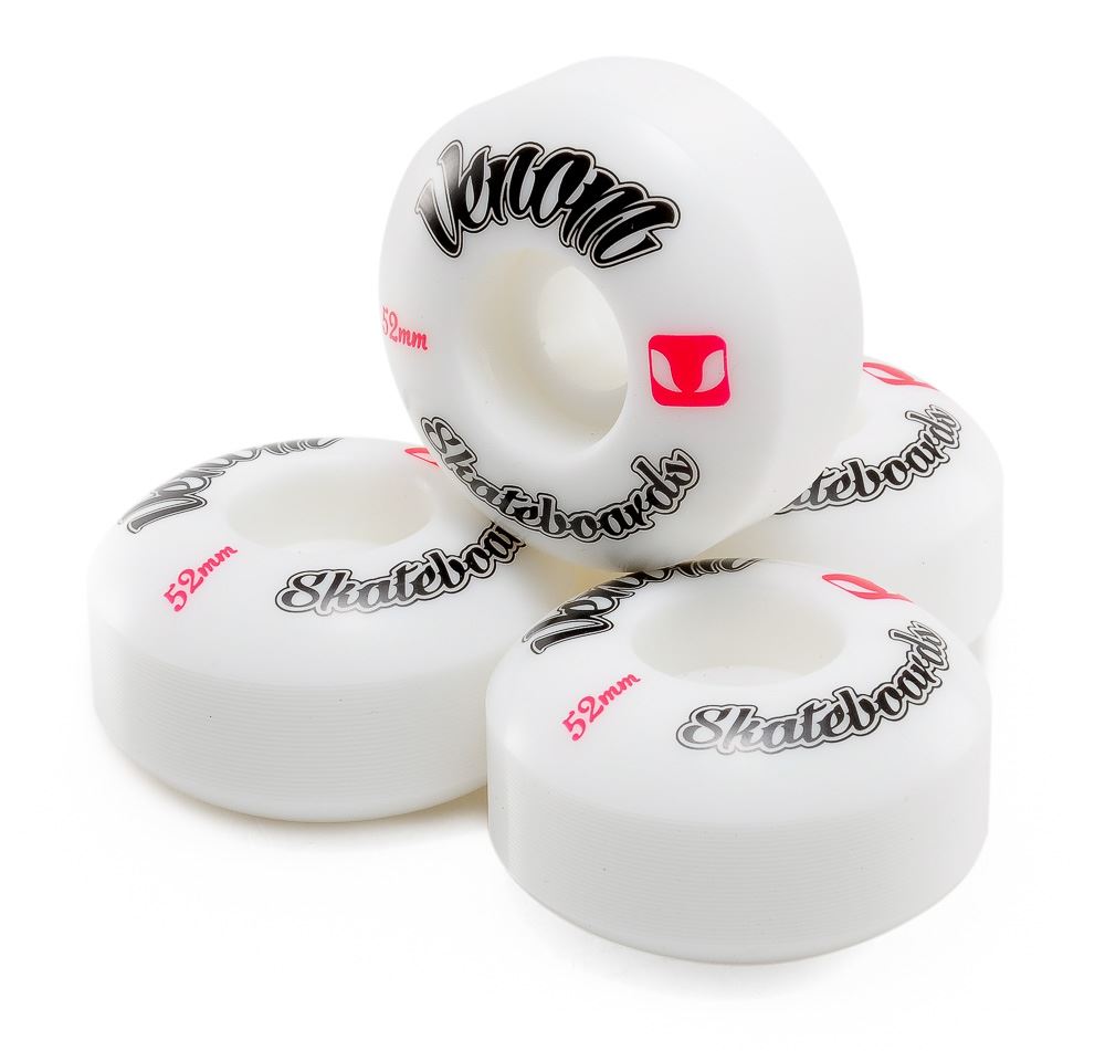 Venom Logo White Skateboard Wheels 50-60mm