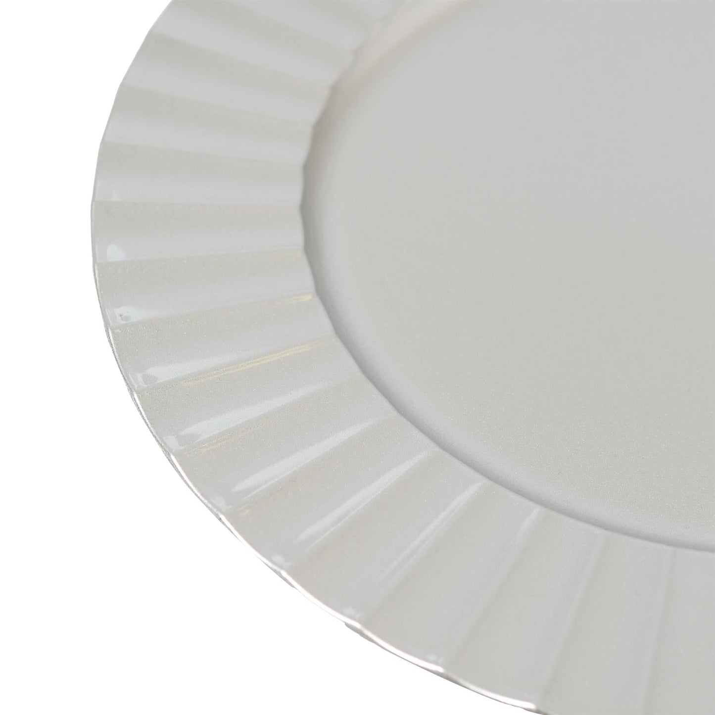 18pc Round Fluted Charger Plates Set - 33cm