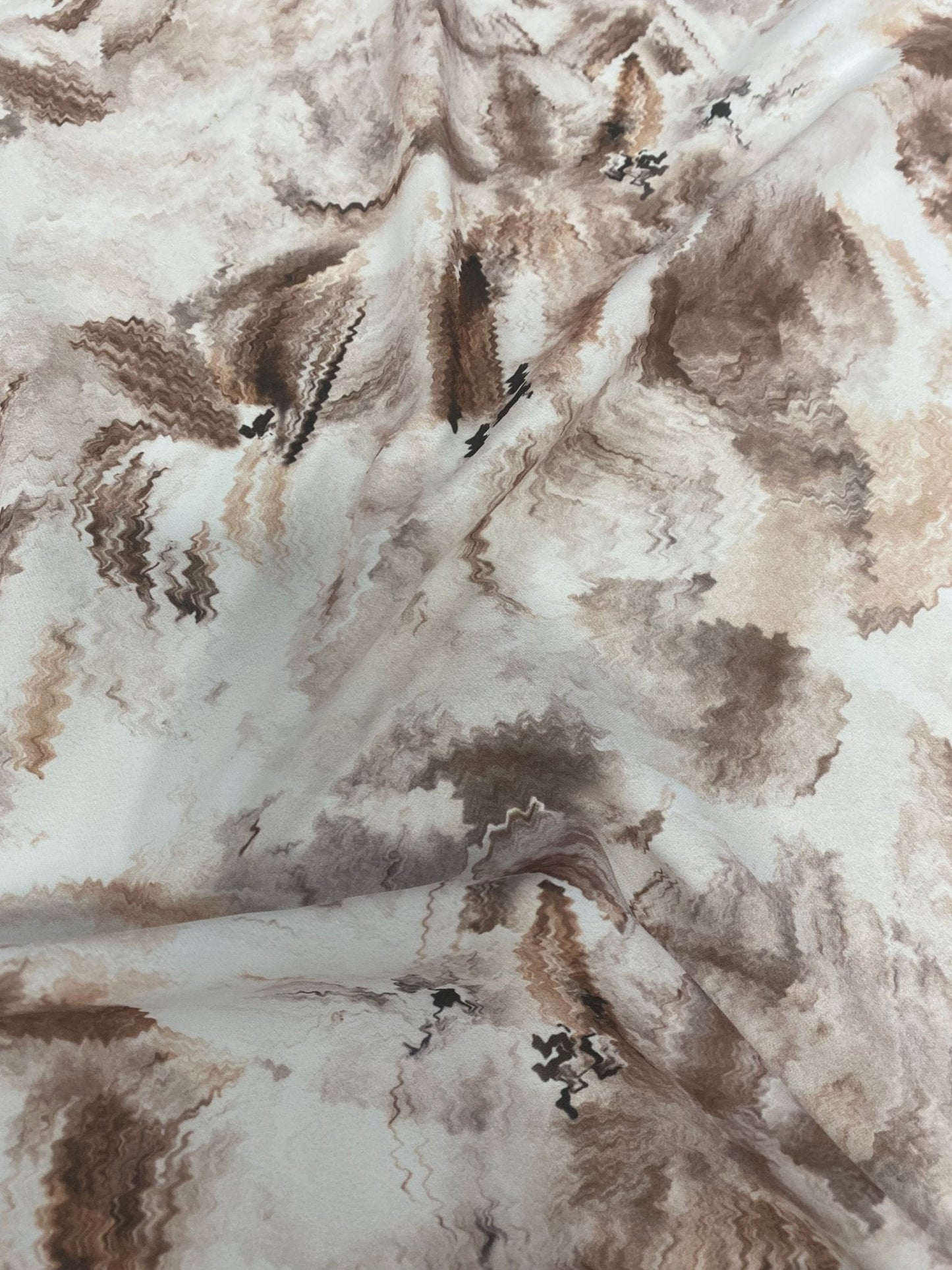Abstract Brown Floral Fabric