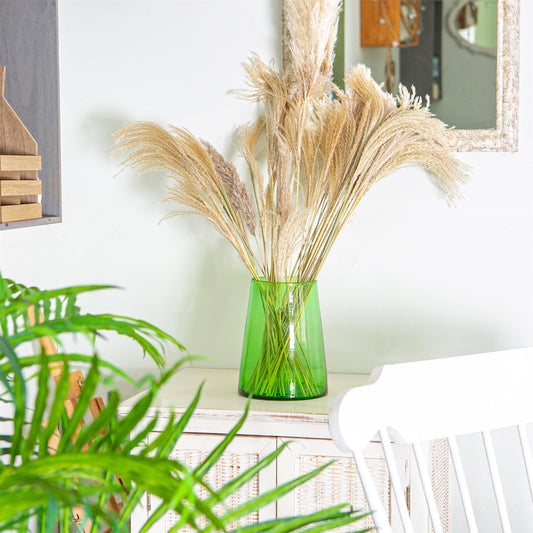 25cm Green Jebel Recycled Glass Vase