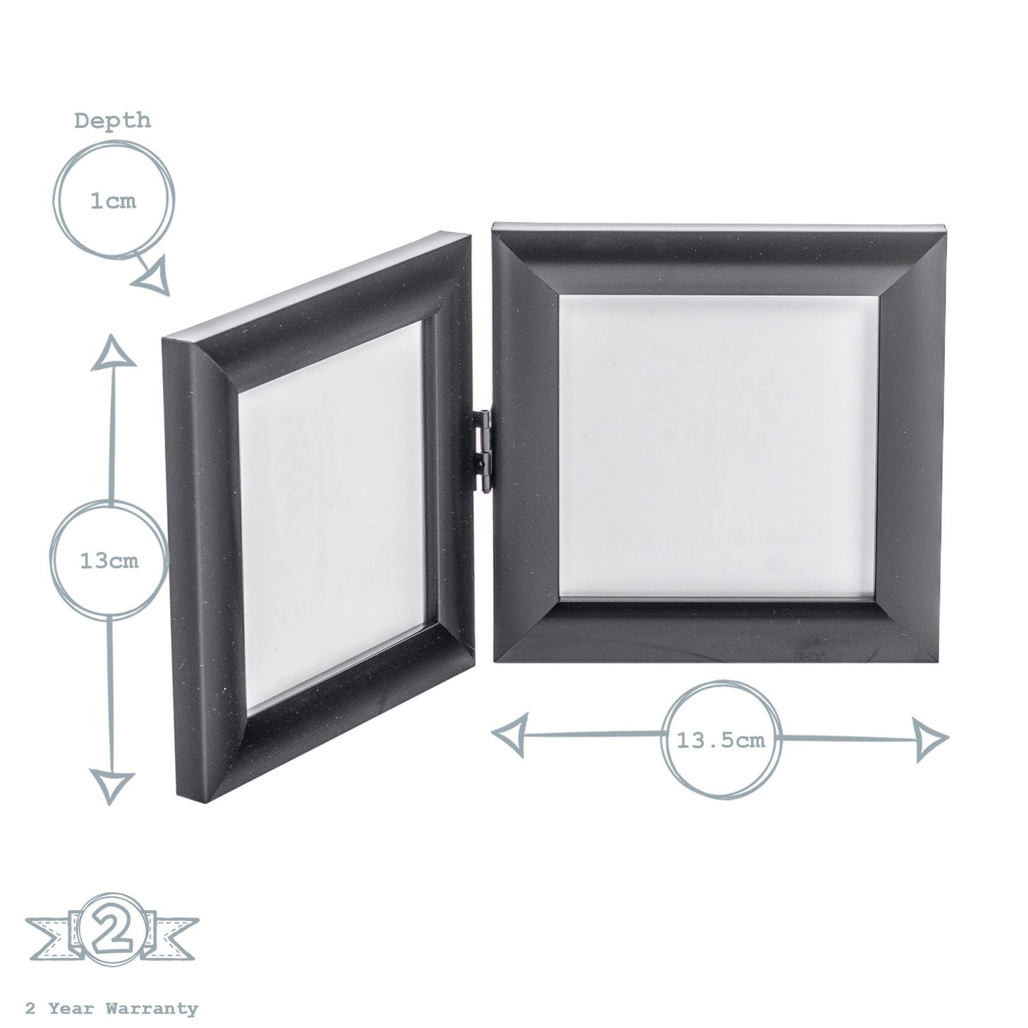 4" x 4" Freestanding Double Photo Frame