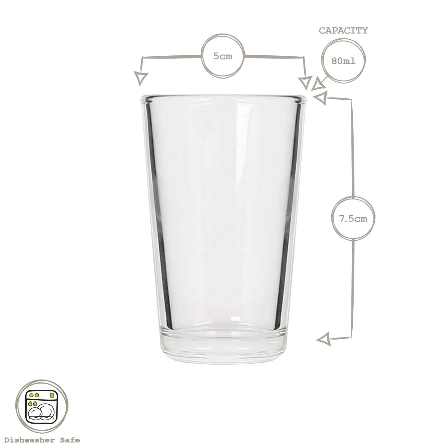 80ml Shot Glasses - Pack of 12