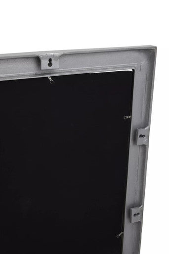 Akola Textured Silver Frame Rectangular Wall Mirror