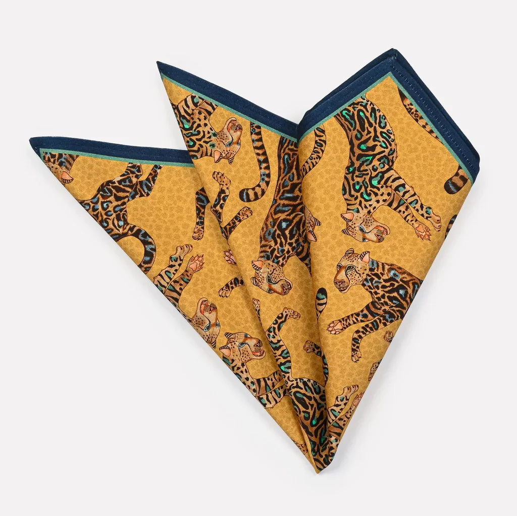 Ardmore - Cheetah King Napkins Gold (pair)