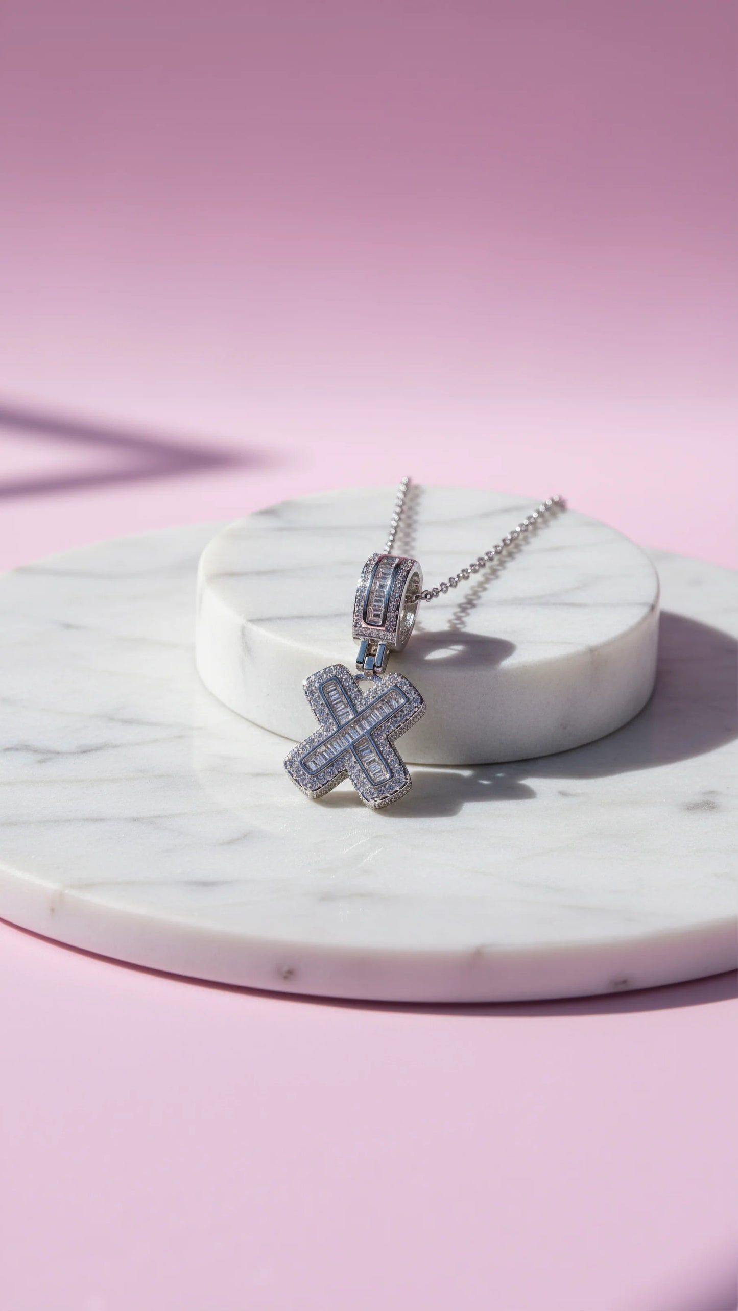 Letter X Crystal Personalized Initial Necklace