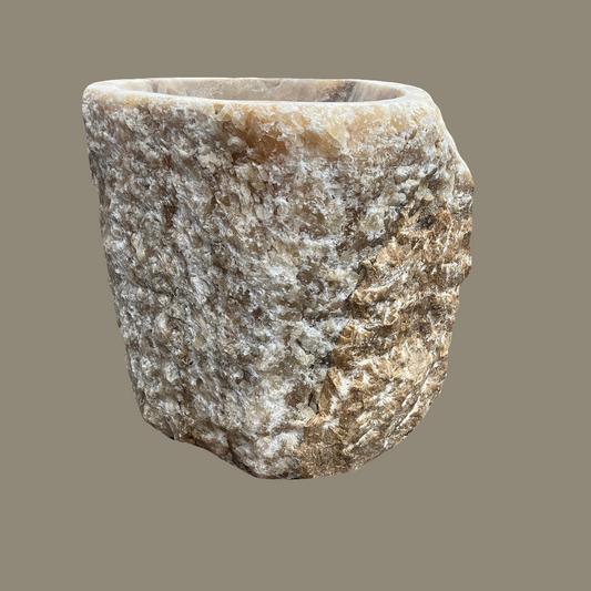 Raw Edge Onyx Planter Pot