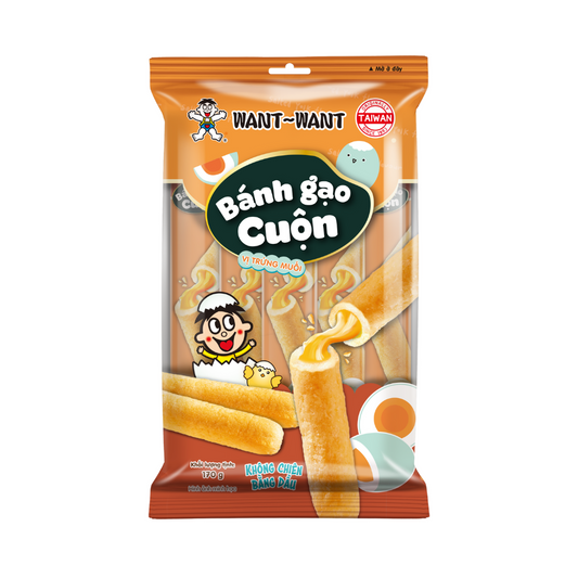 WANT WANT Banh Gao Cuon Vi Trung Muoi 170g