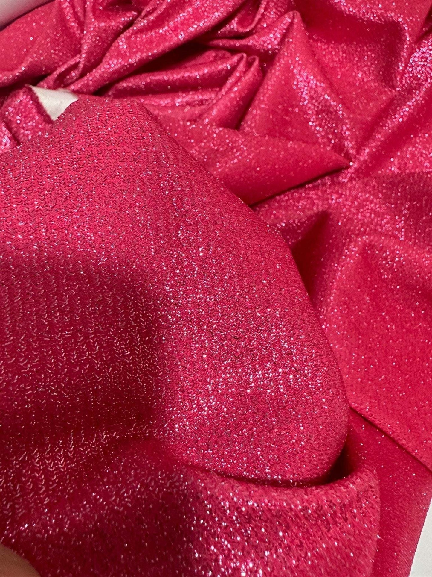 Fuchsia Glitter Lurex Fabric