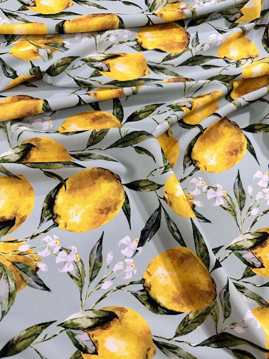 Baroque Lemon Fabric – Multiple Fabric Options, Sold by Metre
